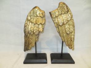 A Pair of 18th Century French Carved Gilt Angel Wings
